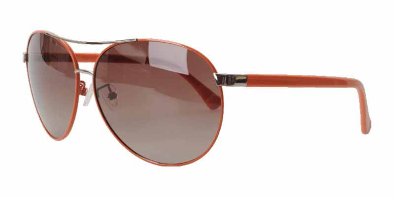 45 degree view Orange Metal With Orange Lenses sunglasses