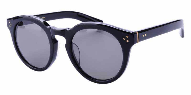 45 degree view Classical Black with Grey Lenses sunglasses