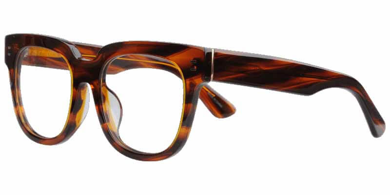 45 degree view Red Stripe Acetate eyeglasses frame