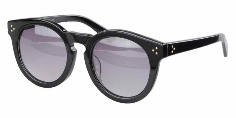 45 degree view Classical Black Frame With Grey Lenses sunglasses
