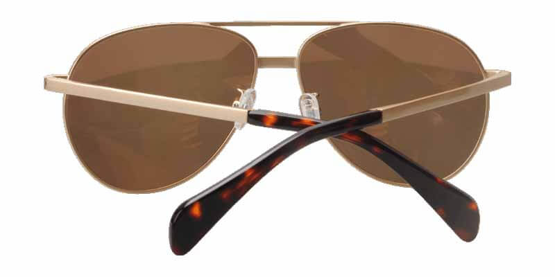 inside view Gold Metal With Gold Lenses sunglasses