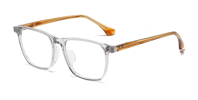 Clear frame mixed brown eyeglasses